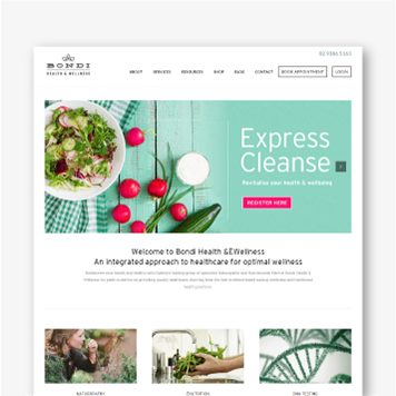 Bondi health Website